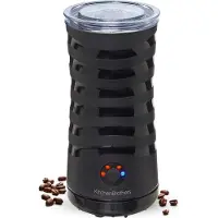 Kitchenbrothers Elektrische Melkopschuimer - 4-in-1 - 240 ML - Handige Melkschuimer - Zwart