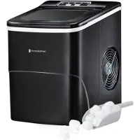 Kitchenbrothers IJsblokjesmachine – Incl. IJsschep – 12 kg/24u, 2 liter – 22,2 x 31,3 x 32 cm – Zwart