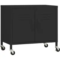 vidaXL Opbergkast 60x35x56 cm staal zwart