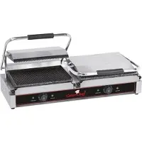 Caterchef Contactgrill CaterChef duetto, dubbel geribbeld, H21 x D40 x B84, 2x 230V / 2x 2200W