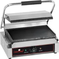 Caterchef Contactgrill CaterChef solo, glad/geribbeld, H21 x D40 x B41, 230V / 2200W