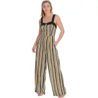 Banned - Stripe & Sail Jumpsuit - S - Geel