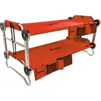 Disc-O-Bed Kid-O-Bunk kinder camping stapelbed incl. zijtassen rood / zilver