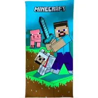 Minecraft Strandlaken - 70 x 140 cm. - Mine Craft handdoek - sneldrogend
