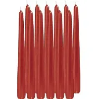 Enlightening Candles Dinerkaarsen - 12x stuks - rood - 8 branduren - 25 cm - kandelaar kaarsen - Dinerkaarsen