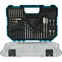 Makita Set van boren en bits (75 stuks) - - E-15126 - Stang 1/4" hex 65mm - Transparante plastic behuizing - Populaire bits