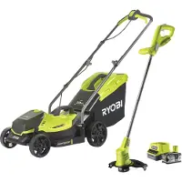 Ryobi 33cm Grasmaaier & 25cm Grastrimmer kit (incl. 1x4.0Ah accu)