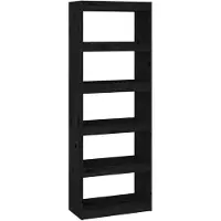 vidaXL Boekenkast/kamerscherm 60x30x167,5 cm massief grenenhout zwart