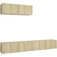 vidaXL Tv-meubelen 3 st bewerkt hout sonoma eikenkleurig
