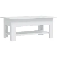 vidaXL Salontafel 102x55x42 cm bewerkt hout wit