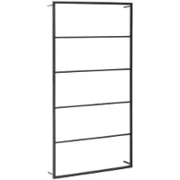 vidaXL Handdoekenrek 60x10x116 cm staal zwart