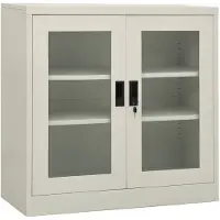 vidaXL Kantoorkast 90x40x90 cm staal lichtgrijs