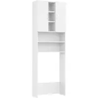 vidaXL Wasmachinekast 64x25,5x190 cm wit