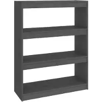 vidaXL Boekenkast/kamerscherm 80x30x103,5 cm massief grenenhout grijs