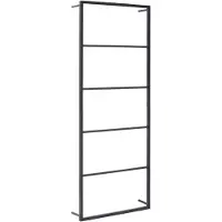 vidaXL Handdoekenrek 45x10x115 cm staal zwart