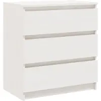 vidaXL Nachtkastje 60x36x64 cm massief grenenhout wit
