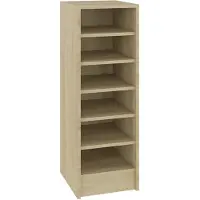 vidaXL Schoenenkast 31,5x35x90 cm bewerkt hout sonoma eikenkleurig