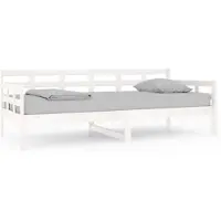 vidaXL Slaapbank massief grenenhout wit 90x200 cm