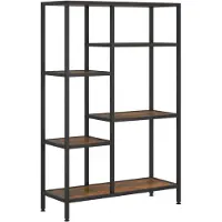 vidaXL Boekenkast 80x30x120 cm staal en bewerkt hout