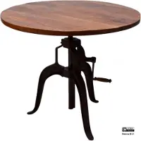 Gister&Vandaag Eettafel / bartafel Crank ø 75cm | in hoogte verstelbaar, Rond, eettafel / bartafel met crank