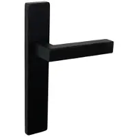 Lavuzo deurkruk Viterbo zwart met rechthoekig schild blind