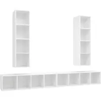 vidaXL Tv-wandmeubelen 4 st bewerkt hout wit