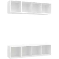 vidaXL Tv-wandmeubelen 2 st bewerkt hout wit