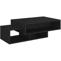 vidaXL Salontafel 105x55x32 cm bewerkt hout zwart