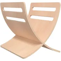 vidaXL Tijdschriftenrek vloermodel hout naturel