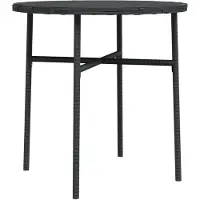 vidaXL Salontafel 45 cm poly rattan zwart