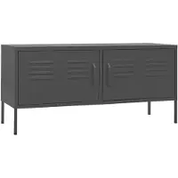vidaXL Tv-meubel 105x35x50 cm staal antracietkleurig