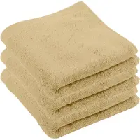 Tiseco Home Studio - Handdoek DELUX - - SET/3 - 100% katoen - 550 g/m² - 100% katoen - superzacht en zeer absorberend - 50x100 cm - Zand