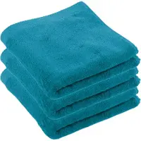 Tiseco Home Studio - Handdoek DELUX - - SET/3 - 100% katoen - 550 g/m² - 100% katoen - superzacht en zeer absorberend - 50x100 cm - Turkoois