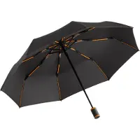 FARE AOC-Mini Style luxe opvouwbare stormparaplu met gekleurd frame zwart oranje 97 centimeter orange stormbestendig windproof reisparaplu zakparaplu vouwparaplu
