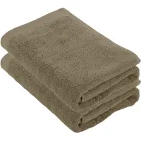 Tiseco Home Studio - Badlaken DELUX - - SET/2 - 100% katoen - 550 g/m² - 100% katoen - superzacht en zeer absorberend - 70x140 cm - Donker taupe