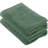 Tiseco Home Studio - Badlaken DELUX - - SET/2 - 100% katoen - 550 g/m² - 100% katoen - superzacht en zeer absorberend - 70x140 cm - Greenstone