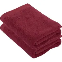Tiseco Home Studio - Badlaken DELUX - - SET/2 - 100% katoen - 550 g/m² - 100% katoen - superzacht en zeer absorberend - 70x140 cm - Rood