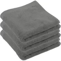 Tiseco Home Studio - Handdoek DELUX - - SET/3 - 100% katoen - 550 g/m² - 100% katoen - superzacht en zeer absorberend - 50x100 cm - Grijs