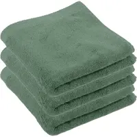 Tiseco Home Studio - Handdoek DELUX - - SET/3 - 100% katoen - 550 g/m² - 100% katoen - superzacht en zeer absorberend - 50x100 cm - Greenstone