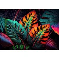 Consalnet Vliesbehang - Fotobehang - Planten - Bladeren - Tropisch - Natuur - Groen - 219x312 cm (Hoogte x Lengte)