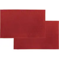 Tiseco Home Studio - Badmat DELUX - SET/2 - 100% katoen - 750 g/m² - superzacht en zeer absorberend - Rechthoek - 50x80 cm - Rood