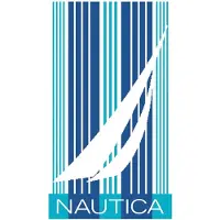 Nautica - Blue Ship Strandlaken - Strand Handdoek - 100% Badstof Katoen - 90x180 cm - Blauw / Aquablauw