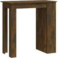 vidaXL barkruk met plank, gerookt eikenhout, 102x50x103,5 cm, houtvezel