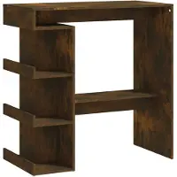 vidaXL Bartafel met opbergrek 100x50x101,5 cm hout gerookt eiken