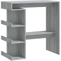 vidaXL Barkruk met plank, grijs Sonoma, 100x50x101,5 cm