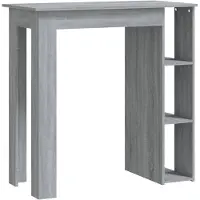 vidaXL Bartafel met schap 102x50x103,5 cm bewerkt hout grijs sonoma