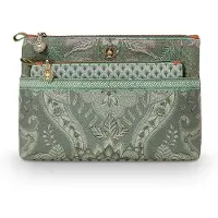 Pip studio Pip Cosmetic Bag Combi Kyoto Festival Green 26X18X7.5Cm/22X13X1Cm