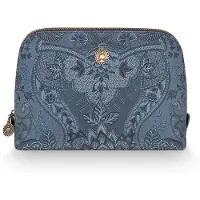 Pip studio Toilettas Cosmetic Bag Triangle Medium Kyoto Festival Denim Blue