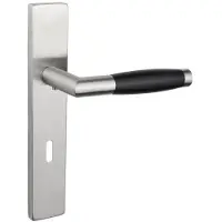 Lavuzo deurkruk Ascoli rvs met rechthoekig schild SL72