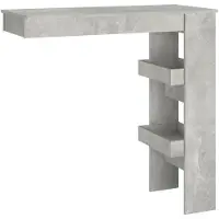 vidaXL Bartafel wandgemonteerd 102x45x103,5 cm bewerkt hout grijs